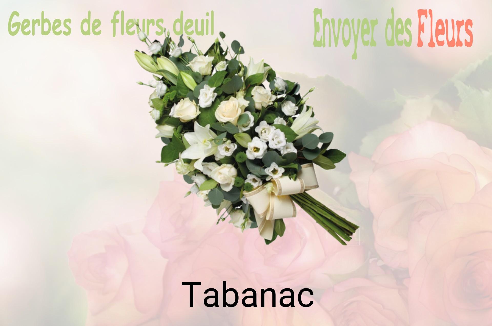 Gerbe de fleurs de deuil livrée à Tabanac